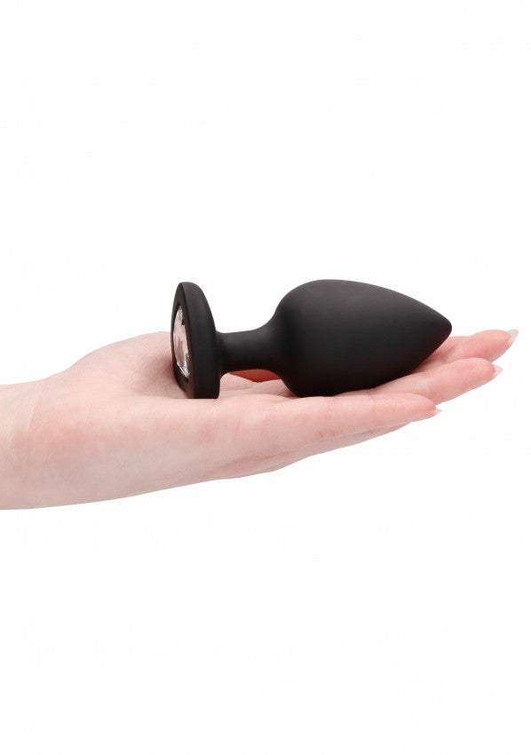 Plug extra large Diamond Heart Butt Plug - Extra Large - Black