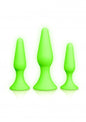 Kit plug Butt Set - Glow in the Dark - Neon Green/Black