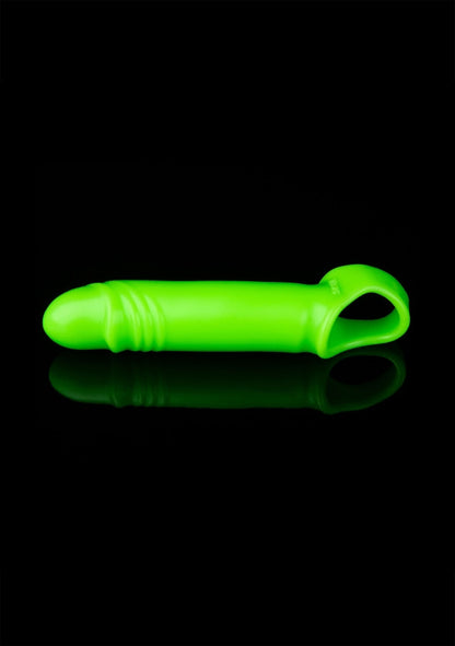 Guaina fallica Smooth Stretchy Penis Sleeve - Glow in the Dark - Neon Green