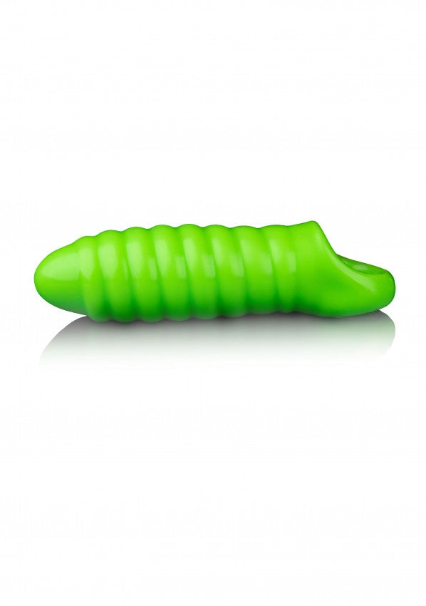 Guaina Swirl Thick Stretchy Penis Sleeve - GitD - Neon Green