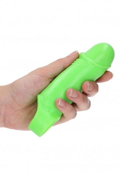 Guaina fallica Smooth Thick Stretchy Penis Sleeve - GitD - Neon Green