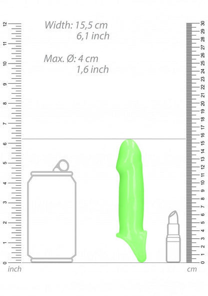 Guaina per pene Smooth Thick Stretchy Penis Sleeve - GitD - Neon Green