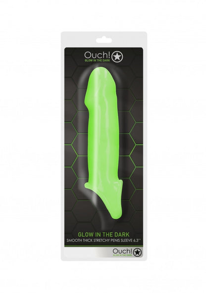 Guaina per pene Smooth Thick Stretchy Penis Sleeve - GitD - Neon Green