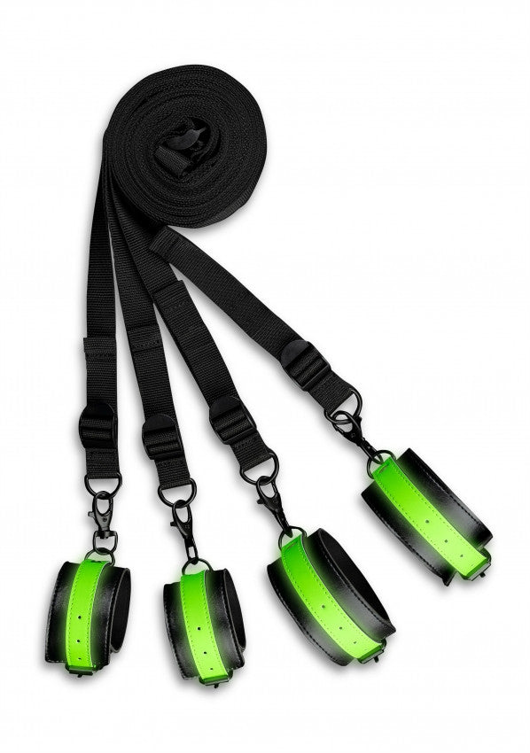 Costrittivo per letto Bed Bindings Restraint Kit Neon Green/Black