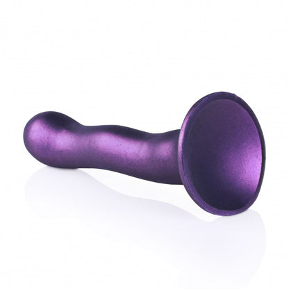 Dildo vaginale con ventosa Ultra Soft Curvy G-Spot Dildo 7''/17 cm Metallic Purple