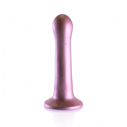 Dildo vaginale con ventosa Ultra Soft Curvy G-Spot Dildo 7''/17 cm Rose Gold