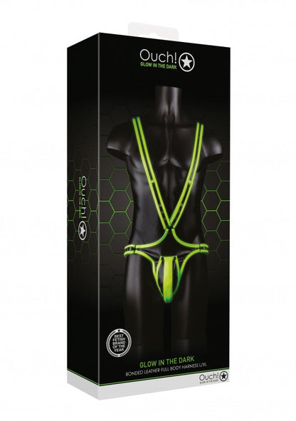 Body bondage Full Body Harness GitD Neon Green/Black