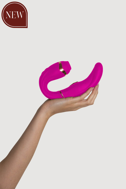 Vibratore vaginale con succhia clitoride My G fucsia