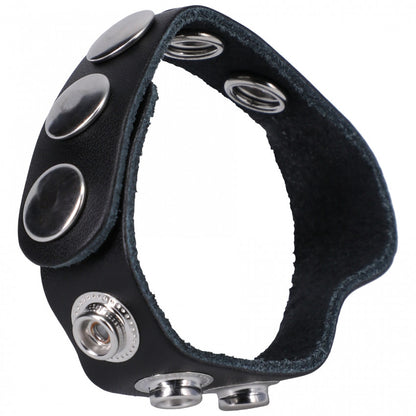 Anello fallico The Leather 5 Snap Black