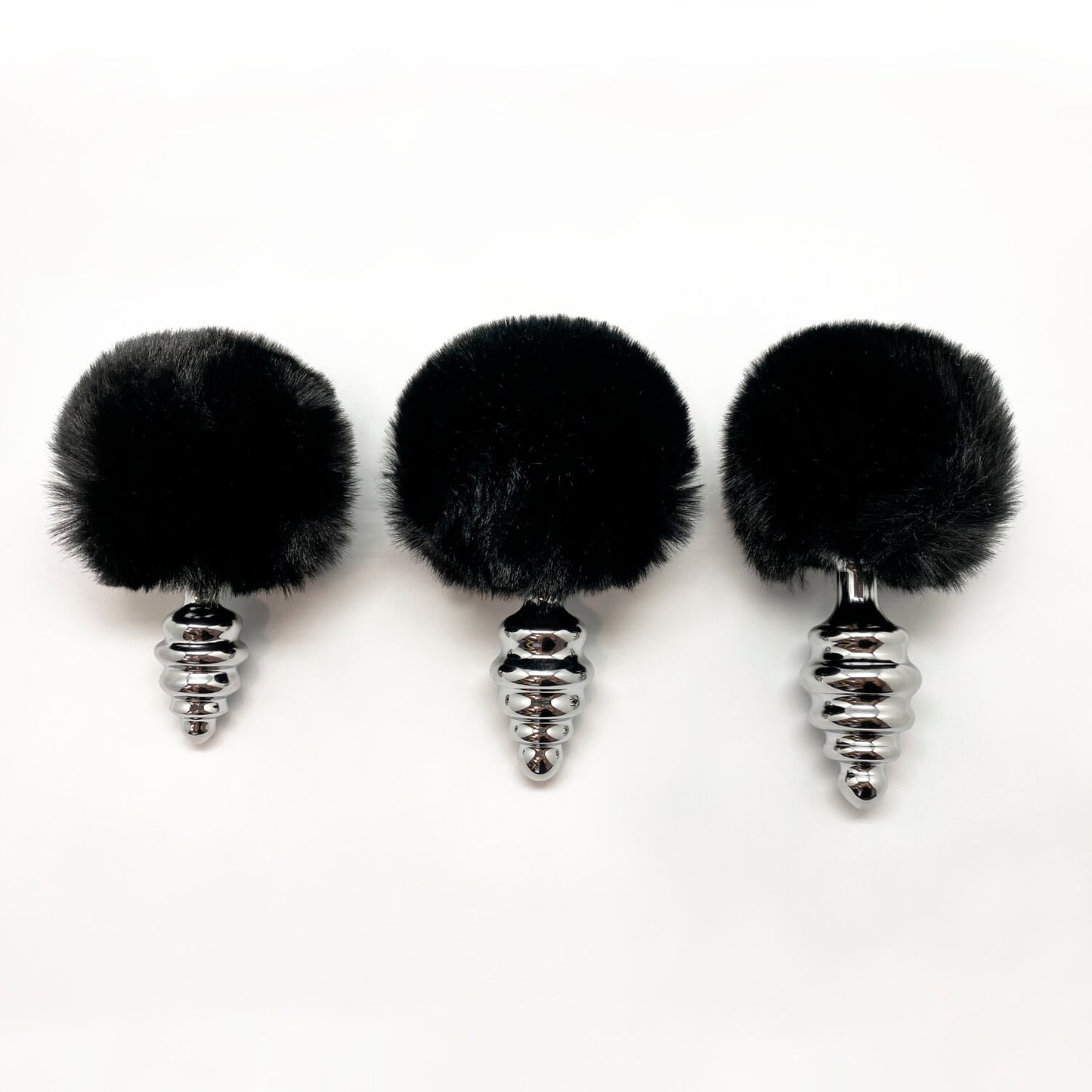 Plug anale con coda Metal Anal Fluffy Twist Plug L