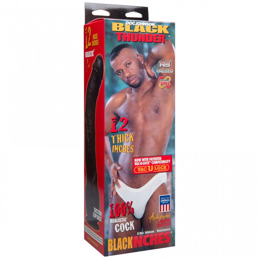 Pene realistico maxi Black Thunder - Realistic Cock - 12 / 30 cm - Chocolate