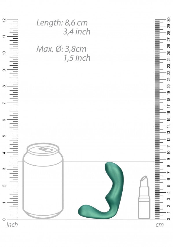 Vibratore anale per prostata Pointed Vibrating Prostate Massager with Remote Control Metallic Green