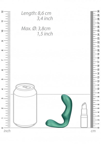 Vibratore anale per prostata Pointed Vibrating Prostate Massager with Remote Control Metallic Green