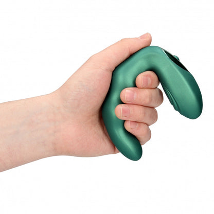 Vibratore anale per prostata Bent Vibrating Prostate Massager with Remote Control Metallic Green