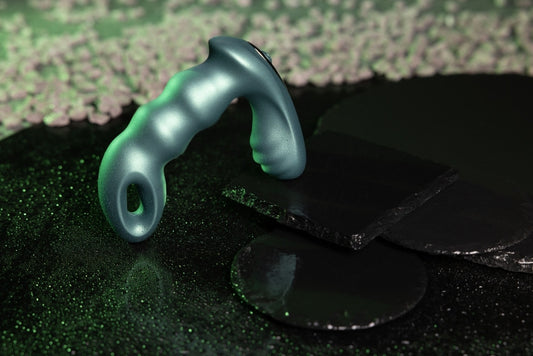 Vibratore anale per prostata Beaded Vibrating Prostate Massager with Remote Control Metallic Green