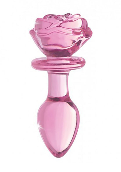 Plug in vetro Glass Medium Anal Plug - Pink Rose