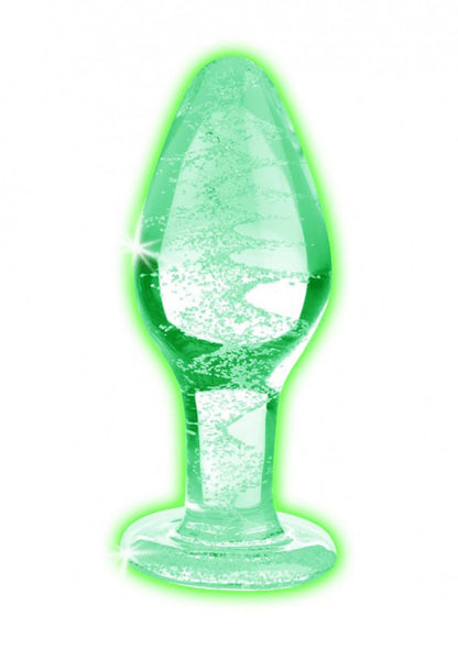 Plug fosforescente Glow-In-The-Dark Glass Anal Plug - Large