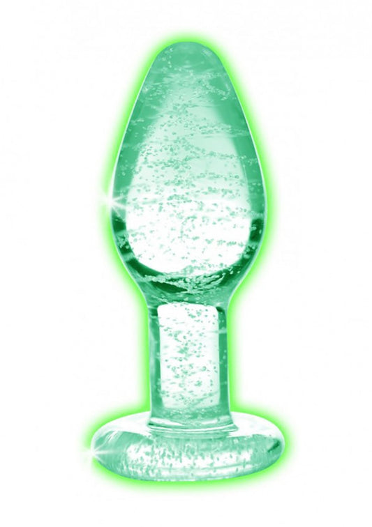 Plug fosforescente Glow-In-The-Dark Glass Anal Plug - Small