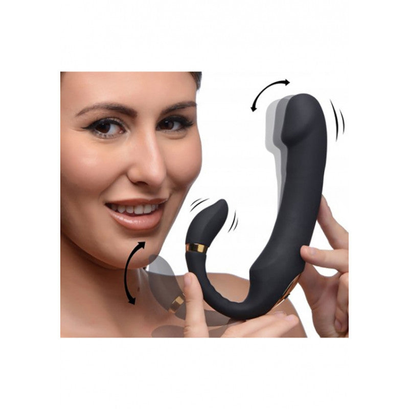 Vibratore vaginale con stimolatore clito 10X Pleasure Silicone Vibrator with Clit Stimulator