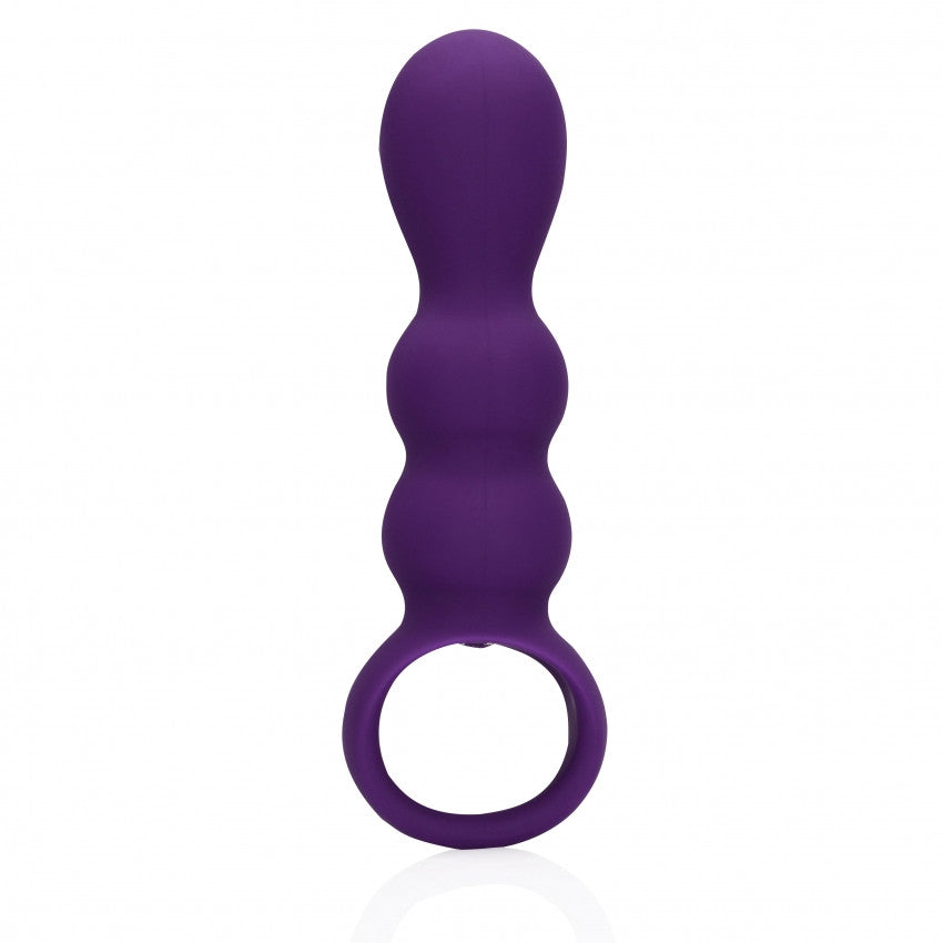 Plug anale vibrante Teardrop Shaped Anal Vibrator Clear Purple