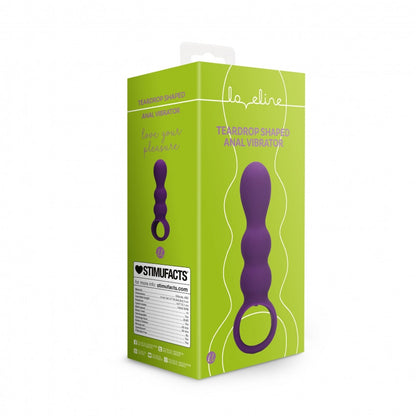 Plug anale vibrante Teardrop Shaped Anal Vibrator Clear Purple