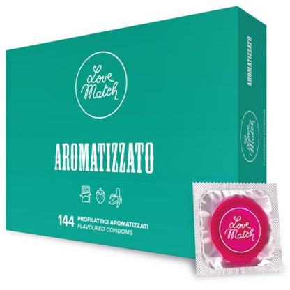 Preservativi aromatizzati Profilattici love match 144 pezzi