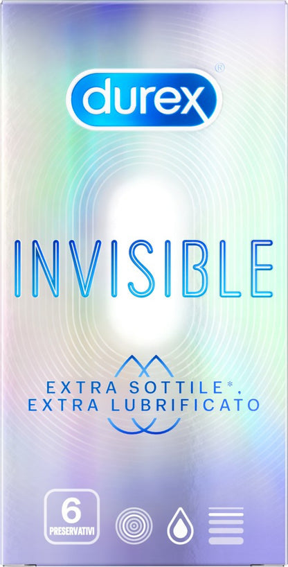 Preservativi durex INVISIBLE EXTRA LUBE 6 PEZZI