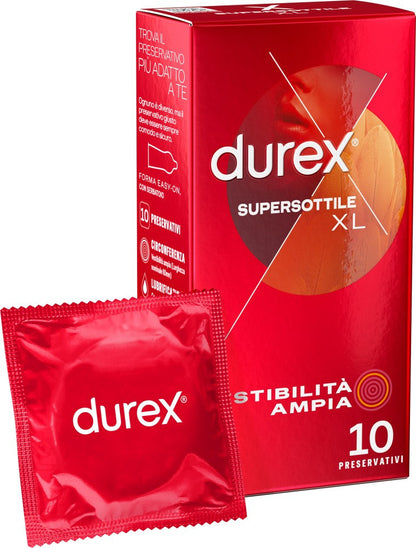 Preservativi Durex SUPERSOTTILE XL 10 PEZZI