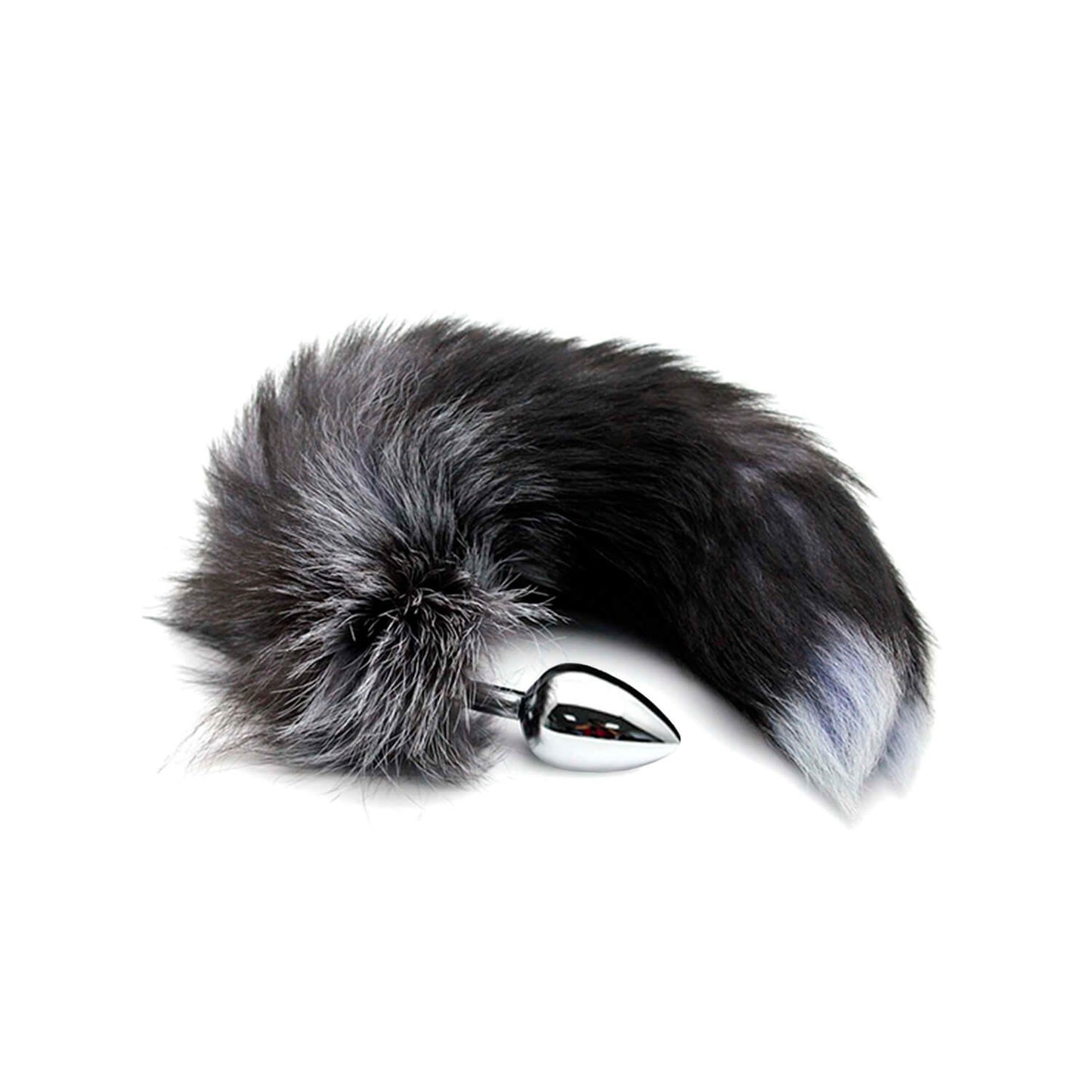 Plug anale con coda Black & White Fox Tail S