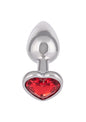 Plug anale con pietra Jewel Small Ruby Heart Plug