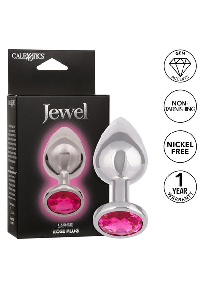 Plug anale con pietra Jewel Large Rose Plug