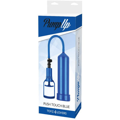 pompa per pene sviluppatore push touch blue