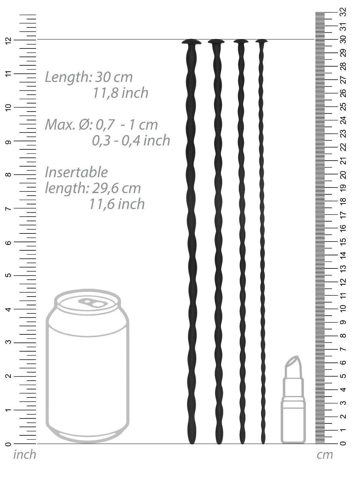 sonda uretrale Silicone Spiral Screw Plug Set Beginners