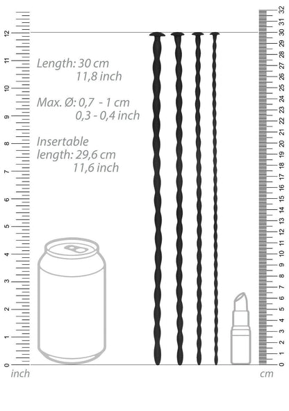 sonda uretrale Silicone Spiral Screw Plug Set Beginners