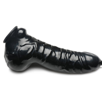 Guzzler - Realistic Penis Sheath with Tube - Black