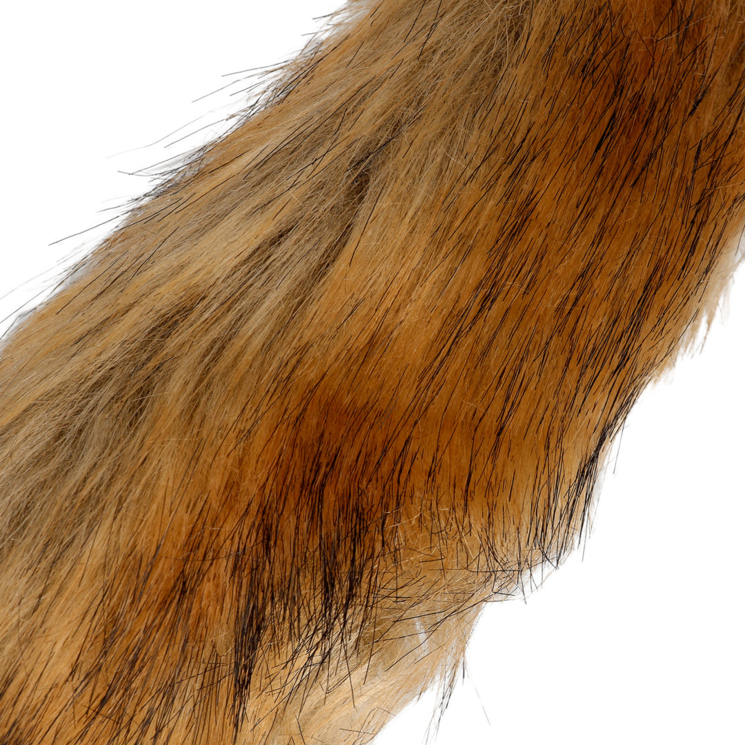 Fox Tail with Metal Butt Plug - Brown