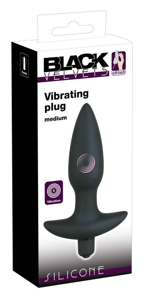 Plug vibrante Black Velvets medium