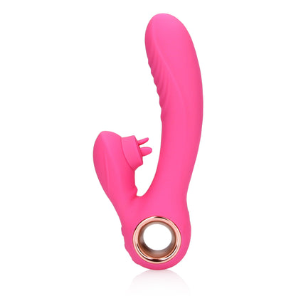 Tongue flickering vibratore scaldante esuberante rosa