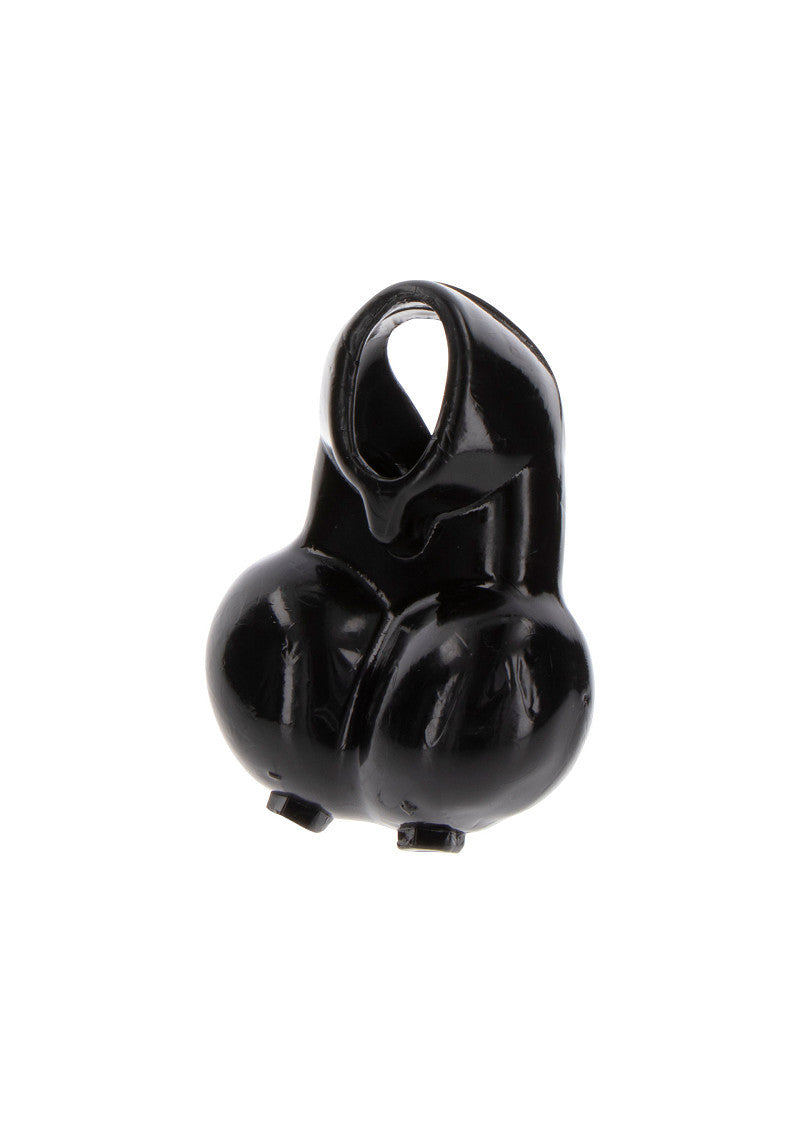 Anello per pene con testicoli ToyJoy Black