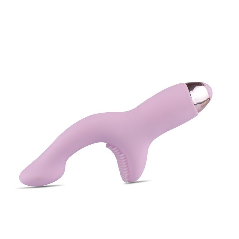 Vibratore doppio vaginale stimolatore clitoride in silicone rosa