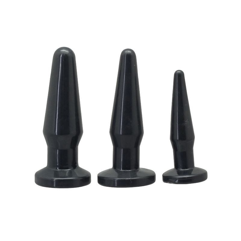 Kit fallo anale sex toys black mini medium maxi dildo nero plug anale sex toys