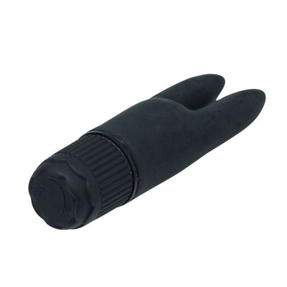 Vibratore vaginale doppio stimolatore clitoride nero in silicone sex toy donna nero