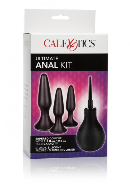 kit plug fallo anale con ventosa dildo fallo in silicone sex toys stimolatore nero con doccia intima