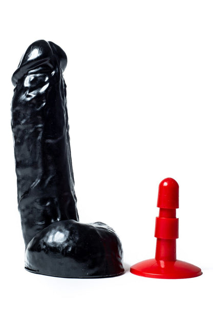 Fallo vaginale Anale realistico nero cock dildo grande big maxi black con ventosa pene finto sex toys donna e uomo 10