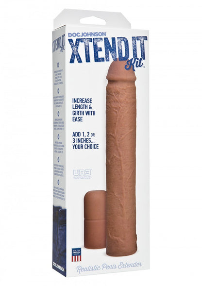 GUAINA FALLICA REALISTICA XTEND IT KIT prolunga per il pene mulatto sex toy uomo