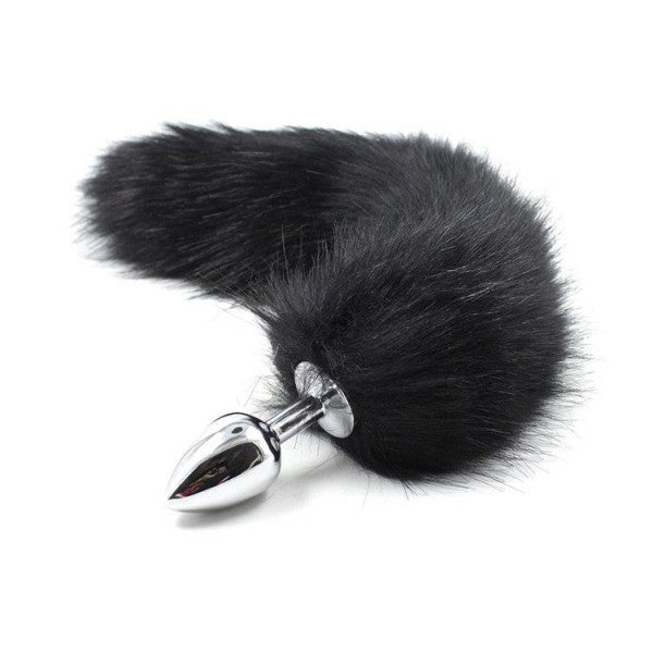 Plug anale con coda long fox tail nera