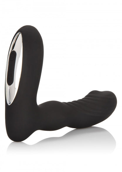 Vibratore anale rotante dildo anal plug ricaricabile nero in silicone