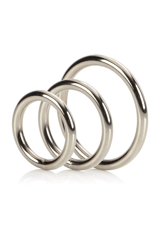 kit anello fallico Silver Ring - 3 Piece Set