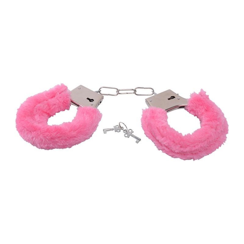 Manette con pelliccia sintetica bondage cuffs fetish costrittivo pink