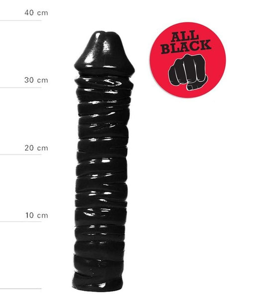 Dildo nero realistico maxi fallo vaginale anale all black plug sex toy